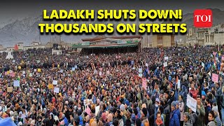 quotLadakh Erupts in Icy Shutdown Why Thousands Storm Streets in Biting Cold Kargil  Statehood [upl. by Annazor]