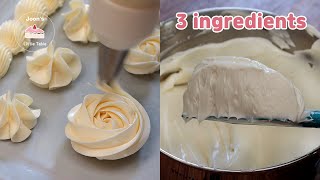 Simplest Basic Buttercream Frosting  not sweet [upl. by Gilberta]