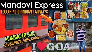 MUMBAI  GOA  MANDOVI EXPRESS  FOOD KING 👑 OF INDIAN RAILWAYS  3 AC FULL JOURNEY  MONSOON ⛈️ [upl. by Aynatal902]