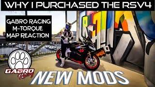 Why I Purchased the 2024 Aprilia RSV4  New Mods added to my RSV4  Gabros Mtorque Map review [upl. by Ecnedurp240]