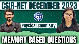 CSIR NET Dec 2023 Chemistry Solutions  Memory Based Questions  Answer Key Exam Analysis Chemistry [upl. by Aicirtan470]