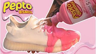 MAKING THE PEPTOBISMOL ADIDAS YEEZY BOOST V2 CRAZIEST PINK YEEZYS MADE [upl. by Urian]