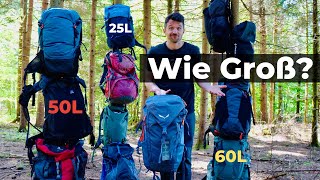 Welcher Rucksack  Welche Größe  Wandern  Touren  Trekking [upl. by Faires]