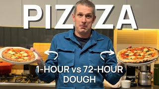 Homemade Pizza Dough  Quick and easy recipe vs 72hour fermented dough recipe [upl. by Esalb570]