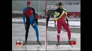 Winter Olympic Games Albertville 1992  1000 m Song  Jaroszek [upl. by Enitsua]