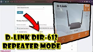 Cara Setting DLink DIR612 Mode Repeater Memperluas Jangkauan WiFi Access Point IndiHome [upl. by Beaufort]