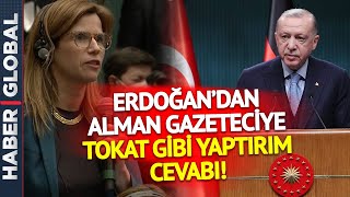 Erdoğandan Alman Gazeteciye Tokat Gibi Yaptırım Cevabı Rusyaya Rağmen Yaptık [upl. by Nylarahs]