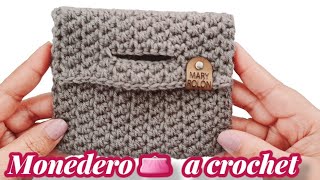 Teji monedero cartera billetera a crochet paso a paso TODO EN CROCHET MARY ROLON [upl. by Acenom]