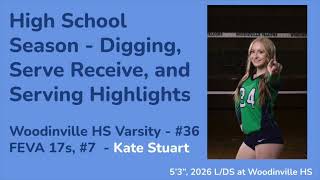 2024 Woodinville High School Varsity 12 Season Highlights  Kate Stuart 2026 LiberoDS [upl. by Koetke]