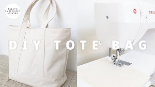 diy tote bag tutorialeasy to sewsewing pattern free sewing for beginners [upl. by Barney]