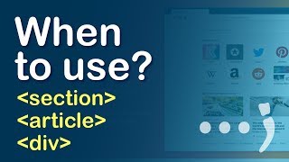 When to use Section vs Article vs Div in Html [upl. by Aylsworth739]