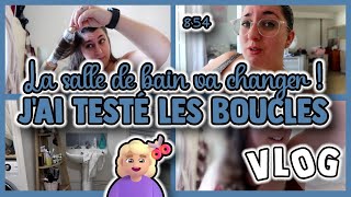 VLOG 854  JAI TESTE LES BOUCLES  LA SALLE DE BAIN VA CHANGER  LaMimisFamily [upl. by Corene633]