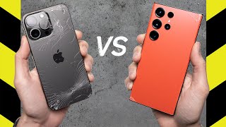 iPhone 15 Pro Max vs Galaxy S23 Ultra Drop Test [upl. by Htebharas]