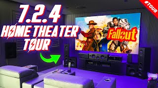 My ULTIMATE 724 Home Theater Tour 2024 4K DOLBY ATMOS  Krix  XGIMI  Valencia  Yamaha [upl. by Nosreh]