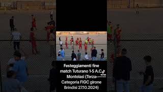 Festeggiamenti fine match Tuturano 15 AC Monteiasi Terza Categoria FIGC Brindisi 27102024 [upl. by Jannery]