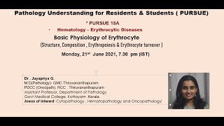 Pursue 15A Uploaded Basic Physiology of Erythrocyte [upl. by Atikahc733]