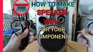 HOW TO MAKE SPEAKER WIRE USING RCA CABLE FOR YOUR COMPONENT SPEAKER [upl. by Akiemat]