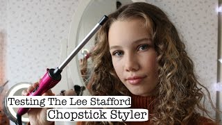 Testing the Lee Stafford Chopsitck Styler  Chopstick Curls [upl. by Aleafar531]