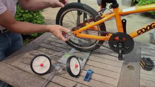 How to fit stabilisers to a first pedal Frog Bike [upl. by Aihsoek]