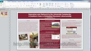 Microsoft Publisher Conference Poster Sessions [upl. by Arimak]