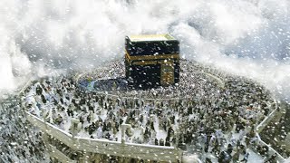 Mourning in Makkah Shocking footage of an abnormal blizzard in Saudi Arabia The Kaaba is in ruins [upl. by Schilt]