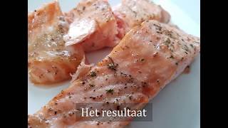 Zalm uit de airfryer  Recept  NLBE  Plezierindekeukennl [upl. by Yelyab]