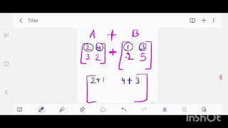 Addition of Matrix matrix maths class12 [upl. by Arihsat920]