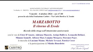 Recital “MARZABOTTO Il ritorno di Erode”  a cura di Alfonso Masi [upl. by Stephine]