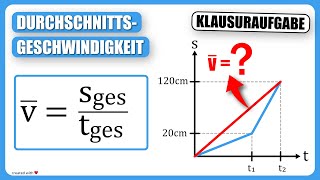 Gleichförmige Bewegung  Durchschnittsgeschwindigkeit [upl. by Agiaf180]