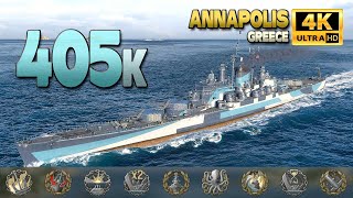 Super cruiser Annapolis with 18 citadels and 400k damage  World of Warships [upl. by Cocke]