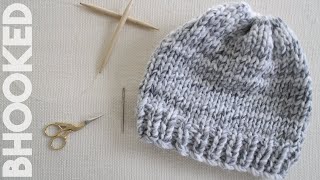 How to Knit a Hat for Complete Beginners [upl. by Corrine194]