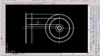【 機械工程Autocad製圖範例】腹板式帶輪AVI [upl. by Anerul]