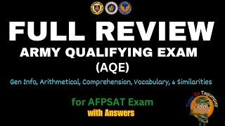 AQE AFPSAT FULL REVIEW GEN INFO ARITHMETIC COMPREHENSION VOCABULARY amp SIMILARITIES w Answers [upl. by Atsira197]