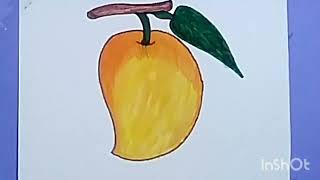 Mango Drawing And Colouring Video Step By Step [upl. by Fanning289]