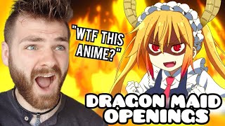 First Time Hearing Miss Kobayashis DRAGON MAID Openings amp Endings 12  ANIME REACTION [upl. by Sherlocke]