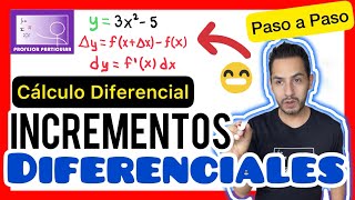 ✅INCREMENTOS y DIFERENCIALES Ejercicio 1 PASO a PASO💯 CÁLCULO DIFERENCIAL [upl. by Issie]