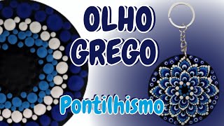 OLHO GREGO 🧿 chaveiro COM DUAS mandalas 🧿 FÁCIL DE FAZER [upl. by Nwahsram]