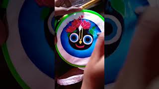 Jagannath ji ki painting with Acrylic colour on beads bag [upl. by Nael]