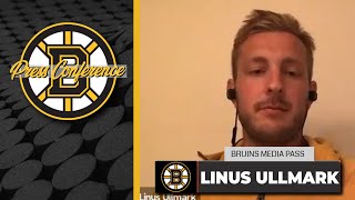 Linus Ullmark on SIGNING with Bruins  Media Availability FULL 728 [upl. by Adnarem]