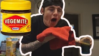 4 DISGUSTING VEGEMITE CHALLENGES VEGEMITE MILKSHAKE [upl. by Lyrahs]