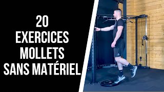 🔥20 EXERCICES POUR LES MOLLETS SANS MATERIEL  Muscler les mollets à poids de corps 🔥 [upl. by Nnyleuqaj]