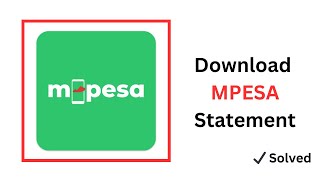 How to download Mpesa statement 2024 step by step [upl. by Noirad]