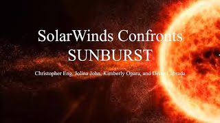 SolarWinds Confront SUNBURST [upl. by Alinoel]