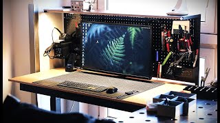 Building a Feature Packed Standing Desk with integrated Storage and Lights [upl. by Ayotal]