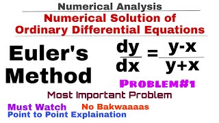 5 Eulers Method  Concept amp Problem1  Numerical Solution of Ordinary Differential Equations [upl. by Lleksah]