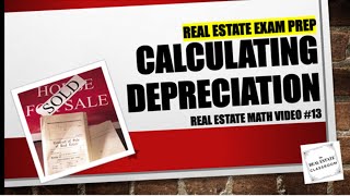 Real Estate Math Video 13  Calculating Depreciation  Real Estate Exam Prep [upl. by Christabella]