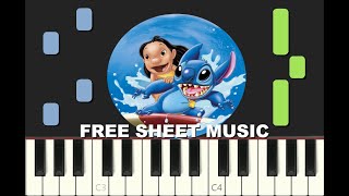 HE MELE NO LILO from Lilo amp Stitch Disney Piano Tutorial with free Sheet Music pdf [upl. by Ayoj]