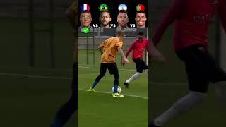 Mbappe vs Neymar vs Messi vs Ronaldo Meeting other celebrities [upl. by Ojadnama]