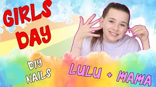 GIRLS DAY 💅 BEAUTY Tag mit LULU und Mama 🤩 DIY Nägel und Armbänder [upl. by Ahsekam]