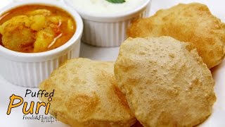 PuriPoori Recipe  How to make soft puffed Puri  Easy Puri recipe for breakfastlunch [upl. by Gilles442]